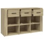 Aparador madera contrachapada roble Sonoma 100x30x59,5 cm
