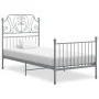 Graues Metallbettgestell 90x200 cm von vidaXL, Betten und Lattenroste - Ref: Foro24-324843, Preis: 120,10 €, Rabatt: %