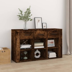 Aparador madera contrachapada roble ahumado 100x30x59,5 cm Aparador madera contrachapada roble ahumado 100x30x59,5 cm