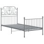 Estructura de cama de metal gris 90x200 cm de vidaXL, Camas y somieres - Ref: Foro24-324843, Precio: 122,02 €, Descuento: %