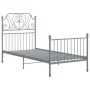 Graues Metallbettgestell 90x200 cm von vidaXL, Betten und Lattenroste - Ref: Foro24-324843, Preis: 120,10 €, Rabatt: %