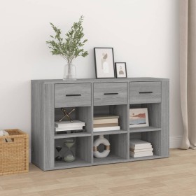 Aparador de madera contrachapada gris Sonoma 100x30x59,5 cm Aparador de madera contrachapada gris Sonoma 100x30x59,5 cm