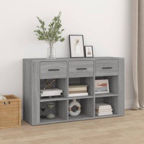 Aparador de madera contrachapada gris Sonoma 100x30x59,5 cm Aparador de madera contrachapada gris Sonoma 100x30x59,5 cm