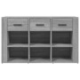 Aparador de madera contrachapada gris Sonoma 100x30x59,5 cm