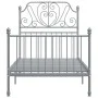 Estructura de cama de metal gris 90x200 cm de vidaXL, Camas y somieres - Ref: Foro24-324843, Precio: 120,10 €, Descuento: %