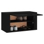 Mueble zapatero pared madera contrachapada negro 70x35x38 cm