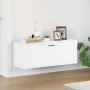 Mueble zapatero pared madera contrachapada blanco 100x35x38 cm