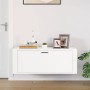 Mueble zapatero pared madera contrachapada blanco 100x35x38 cm