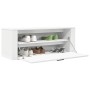 Mueble zapatero pared madera contrachapada blanco 100x35x38 cm