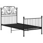 Estructura de cama de metal negro 100x200 cm