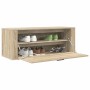 Mueble zapatero pared contrachapada roble Sonoma 100x35x38 cm