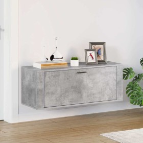 Mueble zapatero pared contrachapada gris hormigón 100x35x38 cm Mueble zapatero pared contrachapada gris hormigón 100x35x38 cm