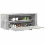 Mueble zapatero pared contrachapada gris hormigón 100x35x38 cm
