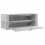 Mueble zapatero pared contrachapada gris hormigón 100x35x38 cm