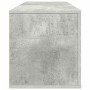 Mueble zapatero pared contrachapada gris hormigón 100x35x38 cm