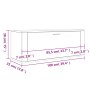 Mueble zapatero pared contrachapada gris hormigón 100x35x38 cm
