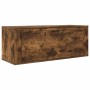 Mueble zapatero pared contrachapada roble ahumado 100x35x38 cm