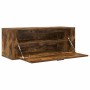 Mueble zapatero pared contrachapada roble ahumado 100x35x38 cm