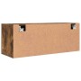 Mueble zapatero pared contrachapada roble ahumado 100x35x38 cm