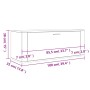 Mueble zapatero pared contrachapada roble ahumado 100x35x38 cm