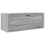 Mueble zapatero pared contrachapada gris Sonoma 100x35x38 cm