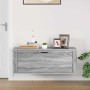 Mueble zapatero pared contrachapada gris Sonoma 100x35x38 cm