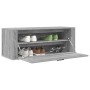 Mueble zapatero pared contrachapada gris Sonoma 100x35x38 cm