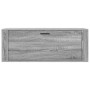Mueble zapatero pared contrachapada gris Sonoma 100x35x38 cm