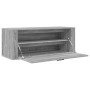 Mueble zapatero pared contrachapada gris Sonoma 100x35x38 cm