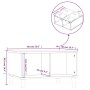 Mesa de centro madera contrachapada blanco brillo 60x50x36,5 cm