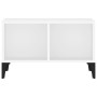 Mesa de centro madera contrachapada blanco 60x50x36,5 cm