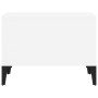 Mesa de centro madera contrachapada blanco 60x50x36,5 cm