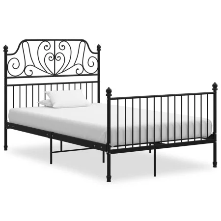 Schwarzer Metallbettrahmen 120x200 cm von vidaXL, Betten und Lattenroste - Ref: Foro24-324847, Preis: 191,43 €, Rabatt: %