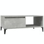 Mesa de centro madera contrachapada gris hormigón 90x50x36,5 cm en Mesas de centro | Comprar online en Foro24