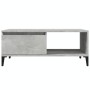 Mesa de centro madera contrachapada gris hormigón 90x50x36,5 cm en Mesas de centro | Comprar online en Foro24