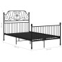 Estructura de cama de metal negro 120x200 cm de vidaXL, Camas y somieres - Ref: Foro24-324847, Precio: 195,22 €, Descuento: %