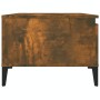 Mesa de centro madera contrachapada roble ahumado 90x50x36,5 cm