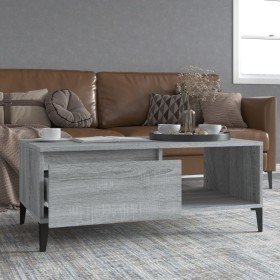 Mesa de centro madera contrachapada gris Sonoma 90x50x36,5 cm Mesa de centro madera contrachapada gris Sonoma 90x50x36,5 cm