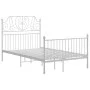 White metal bed frame 120x200 cm by vidaXL, Beds and slatted bases - Ref: Foro24-324848, Price: 150,52 €, Discount: %