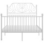 Estructura de cama de metal blanco 120x200 cm