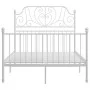 White metal bed frame 120x200 cm by vidaXL, Beds and slatted bases - Ref: Foro24-324848, Price: 150,52 €, Discount: %