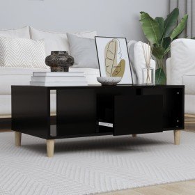 Mesa de centro madera contrachapada negro 90x50x36,5 cm en Mesas de centro | Comprar online en Foro24