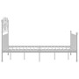Bettgestell aus weißem Metall, 120 x 200 cm von vidaXL, Betten und Lattenroste - Ref: Foro24-324848, Preis: 149,68 €, Rabatt: %