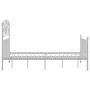 White metal bed frame 120x200 cm by vidaXL, Beds and slatted bases - Ref: Foro24-324848, Price: 150,52 €, Discount: %