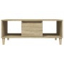 Mesa de centro madera contrachapada roble Sonoma 90x50x36,5 cm