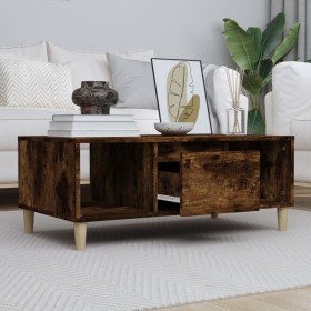 Mesa de centro madera contrachapada roble ahumado 90x50x36,5 cm Mesa de centro madera contrachapada roble ahumado 90x50x36,5 cm