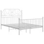 White metal bed frame 140x200 cm by vidaXL, Beds and slatted bases - Ref: Foro24-324851, Price: 219,41 €, Discount: %