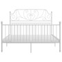 Bettgestell aus weißem Metall, 140 x 200 cm von vidaXL, Betten und Lattenroste - Ref: Foro24-324851, Preis: 218,77 €, Rabatt: %