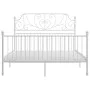 White metal bed frame 140x200 cm by vidaXL, Beds and slatted bases - Ref: Foro24-324851, Price: 219,41 €, Discount: %