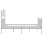 White metal bed frame 140x200 cm by vidaXL, Beds and slatted bases - Ref: Foro24-324851, Price: 219,41 €, Discount: %